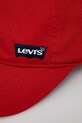 Παιδικό βαμβακερό καπέλο μπέιζμπολ Levi's LAN RICHMOND BATWING CURVE BRI 9A8615 κόκκινο SS25