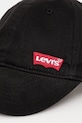Хлопчик Дитяча бавовняна кепка Levi's LAN RICHMOND BATWING CURVE BRI 9A8615 чорний