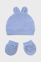 Дитяча шапка і рукавички Mayoral Newborn 19340.1Q.Newborn.PPYH блакитний SS24