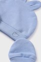 Chłopiec Mayoral Newborn czapka i rękawiczki dziecięce 19340.1Q.Newborn.PPYH niebieski