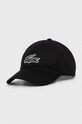 Lacoste czapka z daszkiem bawełniana dziecięca aplikacja czarny RK7351