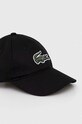 Lacoste czapka z daszkiem bawełniana dziecięca RK7351 czarny SS24
