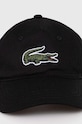 Lacoste șapcă din bumbac pentru copii negru RK7351