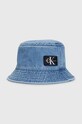 Calvin Klein Jeans kapelusz bawełniany dziecięcy aplikacja niebieski IU0IU00593.PPYH