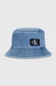 modra Otroški bombažni klobuk Calvin Klein Jeans Otroški