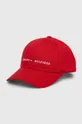 κόκκινο Παιδικό βαμβακερό καπέλο μπέιζμπολ Tommy Hilfiger Παιδικά