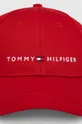 Pamučna kapa sa šiltom za bebe Tommy Hilfiger crvena