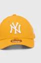 New Era cappello con visiera in cotone bambini NEW YORK YANKEES arancione