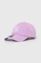 μωβ Παιδικό βαμβακερό καπέλο μπέιζμπολ 47 brand MLB New York Yankees CLEAN UP Παιδικά