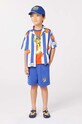 Kenzo Kids czapka z daszkiem bawełniana dziecięca niebieski K60414.50