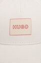 HUGO czapka z daszkiem bawełniana 50506053 beżowy SS24