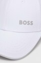 BOSS Green czapka z daszkiem bawełniana 50505834 biały SS24