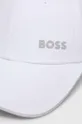 Boss Green czapka z daszkiem bawełniana biały