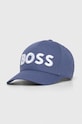 BOSS czapka z daszkiem aplikacja niebieski 50502178