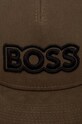 Akcesoria BOSS Orange czapka z daszkiem bawełniana 50505534 zielony