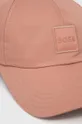 Βαμβακερό καπέλο του μπέιζμπολ Boss Orange ροζ