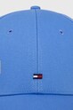 Βαμβακερό καπέλο του μπέιζμπολ Tommy Hilfiger AM0AM11478 μπλε SS24