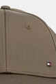 Tommy Hilfiger καπέλο με γείσο ανδρικό βαμβακερό AM0AM12035 πράσινο SS26