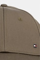 Tommy Hilfiger καπέλο με γείσο ανδρικό βαμβακερό AM0AM12035 πράσινο SS26