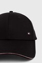 Tommy Hilfiger czapka z daszkiem bawełniana AM0AM12035 czarny SS25