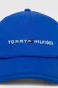 Pamučna kapa sa šiltom Tommy Hilfiger plava