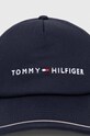 Bombažna bejzbolska kapa Tommy Hilfiger AM0AM12039 mornarsko modra SS24