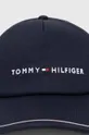 Tommy Hilfiger czapka z daszkiem bawełniana granatowy