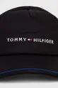 Bavlnená šiltovka Tommy Hilfiger čierna