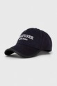 Bavlněná baseballová čepice Tommy Hilfiger bavlna námořnická modř AM0AM12253