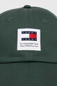 Tommy Jeans czapka z daszkiem bawełniana AM0AM12016 zielony NC24