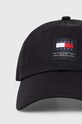 Бавовняна бейсболка Tommy Jeans AM0AM12016 чорний NC24