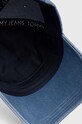 Tommy Jeans czapka z daszkiem bawełniana niebieski AM0AM12019