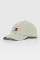 Tommy Jeans czapka z daszkiem bawełniana zielony AM0AM12020