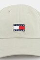 Tommy Jeans czapka z daszkiem bawełniana AM0AM12020 zielony AW25