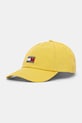 Tommy Jeans berretto da baseball in cotone cotone giallo AM0AM12020