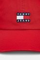 Хлопковая кепка Tommy Jeans AM0AM12020 красный AW25