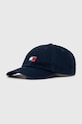 Tommy Jeans czapka z daszkiem bawełniana aplikacja granatowy AM0AM12020