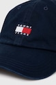Tommy Jeans czapka z daszkiem bawełniana AM0AM12020 granatowy AW25