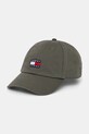 Tommy Jeans șapcă de baseball din bumbac verde AM0AM12020