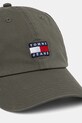 Tommy Jeans șapcă de baseball din bumbac AM0AM12020 verde SS25