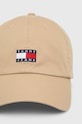 Tommy Jeans șapcă de baseball din bumbac AM0AM12020 bej AW25