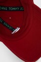 Pamučna kapa sa šiltom Tommy Jeans bordo AM0AM12020