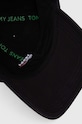Бавовняна бейсболка Tommy Jeans чорний AM0AM12020