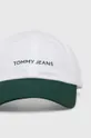 Tommy Jeans czapka z daszkiem bawełniana biały
