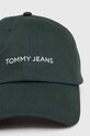 Tommy Jeans czapka z daszkiem bawełniana AM0AM12024 zielony SS24