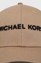 Michael Kors czapka z daszkiem bawełniana CH3002Y35Z beżowy SS25