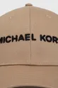 Michael Kors czapka z daszkiem bawełniana beżowy