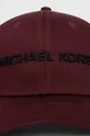 Michael Kors czapka z daszkiem bawełniana bordowy