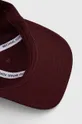 bordowy Michael Kors czapka z daszkiem bawełniana