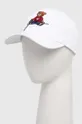 λευκό Βαμβακερό καπέλο του μπέιζμπολ Guess Ανδρικά